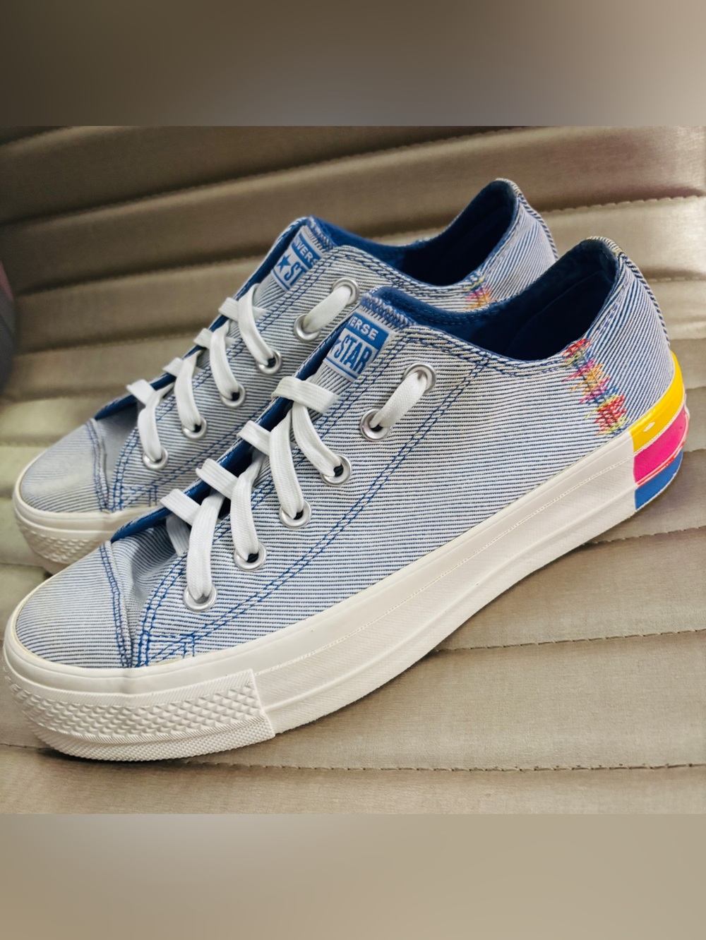 CONVERSE CTAS LIFT OX OZONE BLUE RAINBOW Women’s 9.5